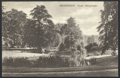 17569 Gezicht op de vijver in de tuin van het landhuis Welgelegen (Hoofdstraat) te Driebergen-Rijsenburg.